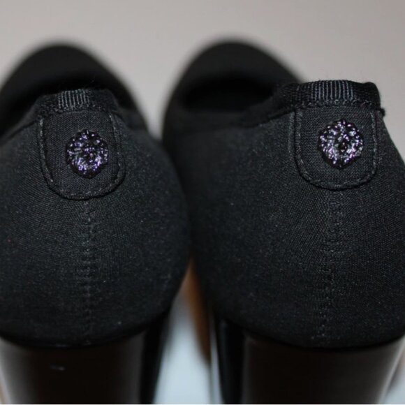 Anne Klein Black Pumps iFlex Shoes 10 M Fabric Coated Comfort Heels NWOB - Picture 4 of 7
